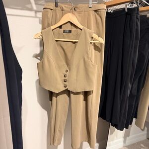 Tan Vest and Pants Set